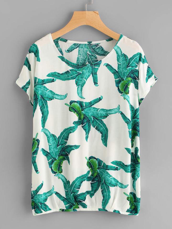 Shein Jungle Print T-shirt