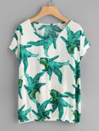 Shein Jungle Print T-shirt