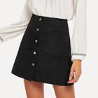 Shein Pocket Front Button Detail Skirt