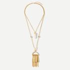 Shein Bar & Chain Tassel Layered Pendant Necklace