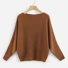 Shein Batwing Sleeve Ribbed Jumper
