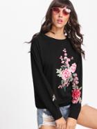 Shein Embroidered Appliques Pullover