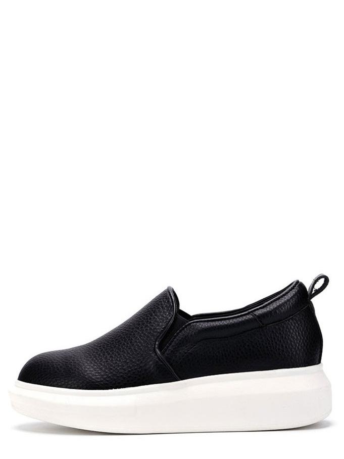 Shein Black Round Toe Slip-on Wedges