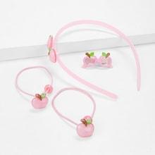 Shein Girls Headband & Hair Tie & Clip Set 4pcs
