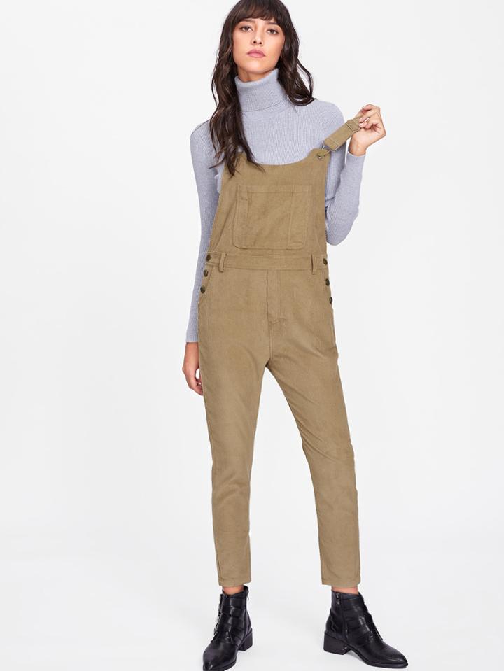 Shein Corduroy Jumpsuit With Pocket