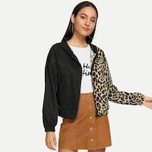 Shein Leopard Print Hooded Jacket