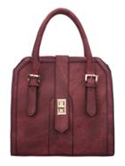 Shein Purple Zipper Denim Texture Tote Bag