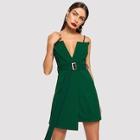 Shein Waist Belted Solid Cami Dress