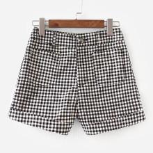 Shein Gingham Rolled Hem Shorts