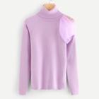 Shein One Side Pleated Mesh Detail Jumper