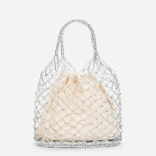Shein Double Ring Handle Woven Bag