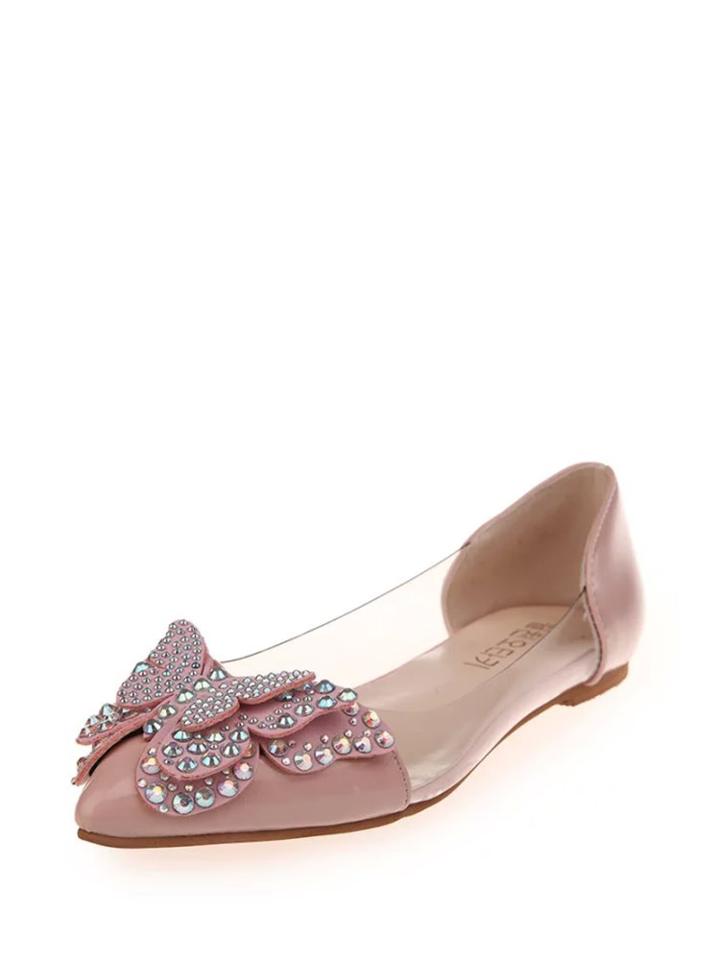 Shein Rhinestone Embellished Butterfly Ballet Flats