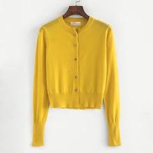 Shein Solid Button Through Sweater
