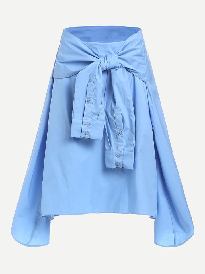 Shein Sleeve Tie Front Multiway Skirt