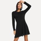 Shein Pearl Beaded Solid Sweater Dress