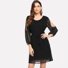 Shein Waist Belted Cutout Dress