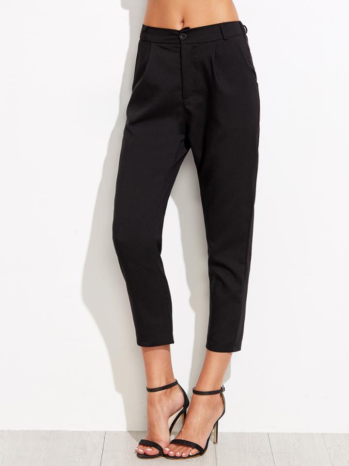 Shein Black Straight Leg Pants