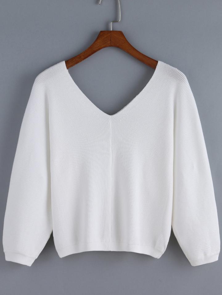 Shein V Neck Loose T-shirt