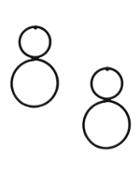Shein Black Minimalist Figure 8 Drop Earrings