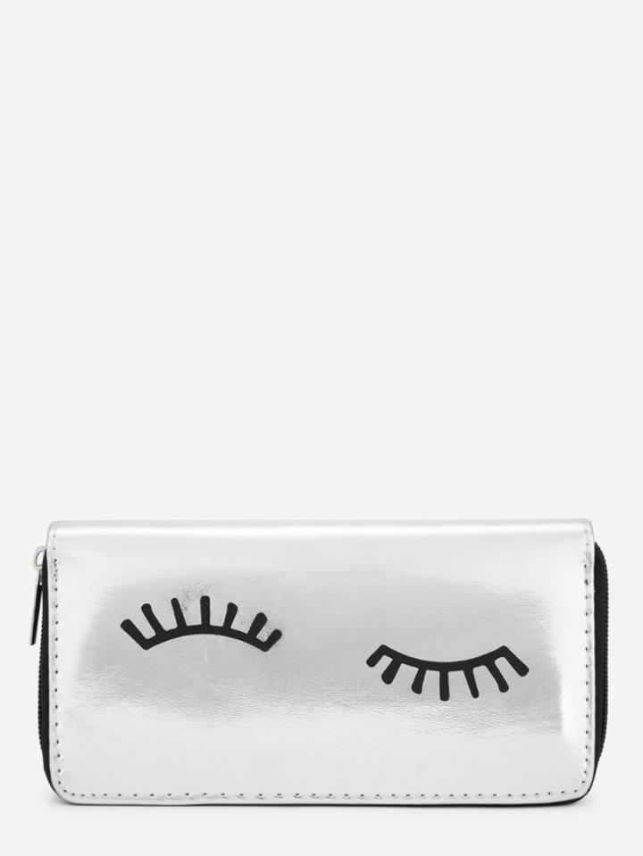Shein Eyelash Pattern Pu Purse
