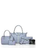 Shein 6 Pcs Snakeskin Pattern Patchwork Bags Set