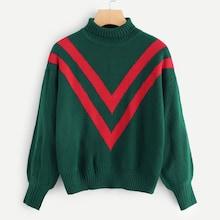 Shein Drop Shoulder Chevron Jumper