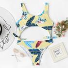 Shein Tropical Print Knot Bikini Set