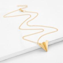 Shein Metal Plane Pendant Chain Necklace