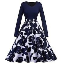Shein 50s Floral Print Flare Dress