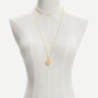 Shein Round Pendant Necklace With Chain Choker