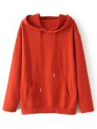 Shein Kangaroo Pocket Drop Shoulder Hoodie