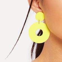 Shein Open Round Shaped Drop Earrings