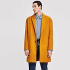 Shein Men Button & Pocket Notch Neck Solid Coat