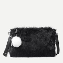Shein Pom Pom Decor Fluffy Bag