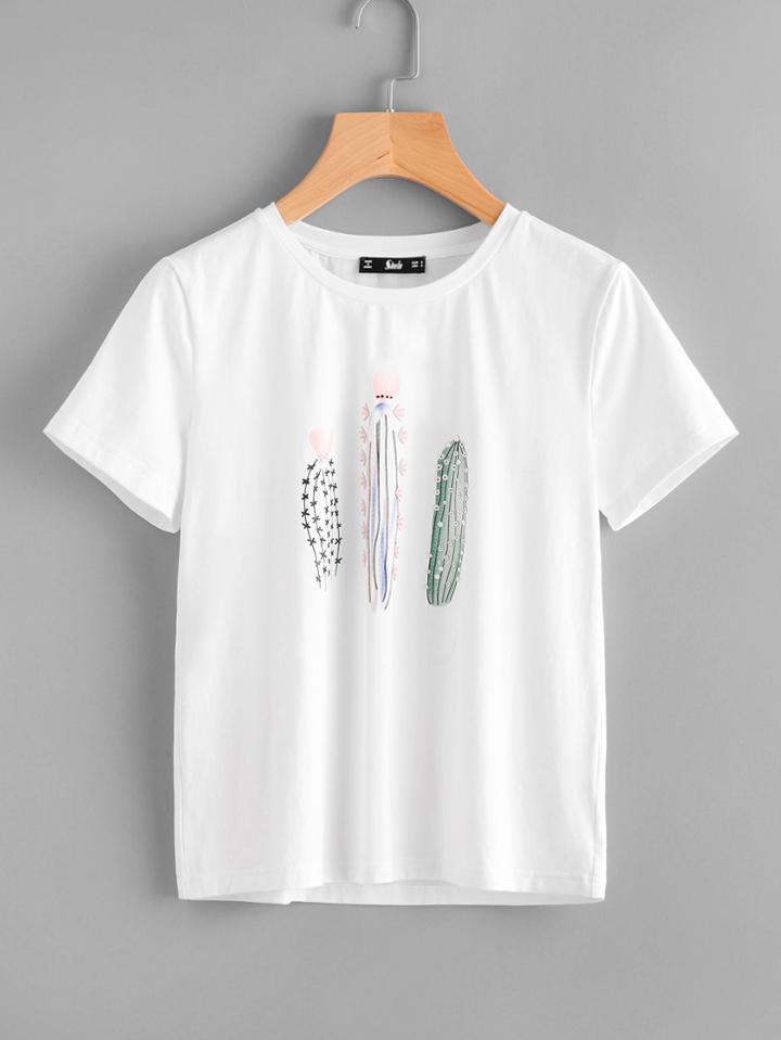 Shein Studded Detail Graphic Tee
