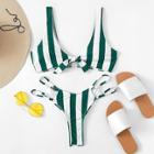 Shein Ladder Cut-out Random Pattern Bikini Set