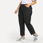 Shein Plus Pocket Front Tapered Jeans