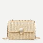 Shein Straw Crossbody Chain Bag