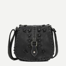 Shein Plaited Trim Saddle Bag