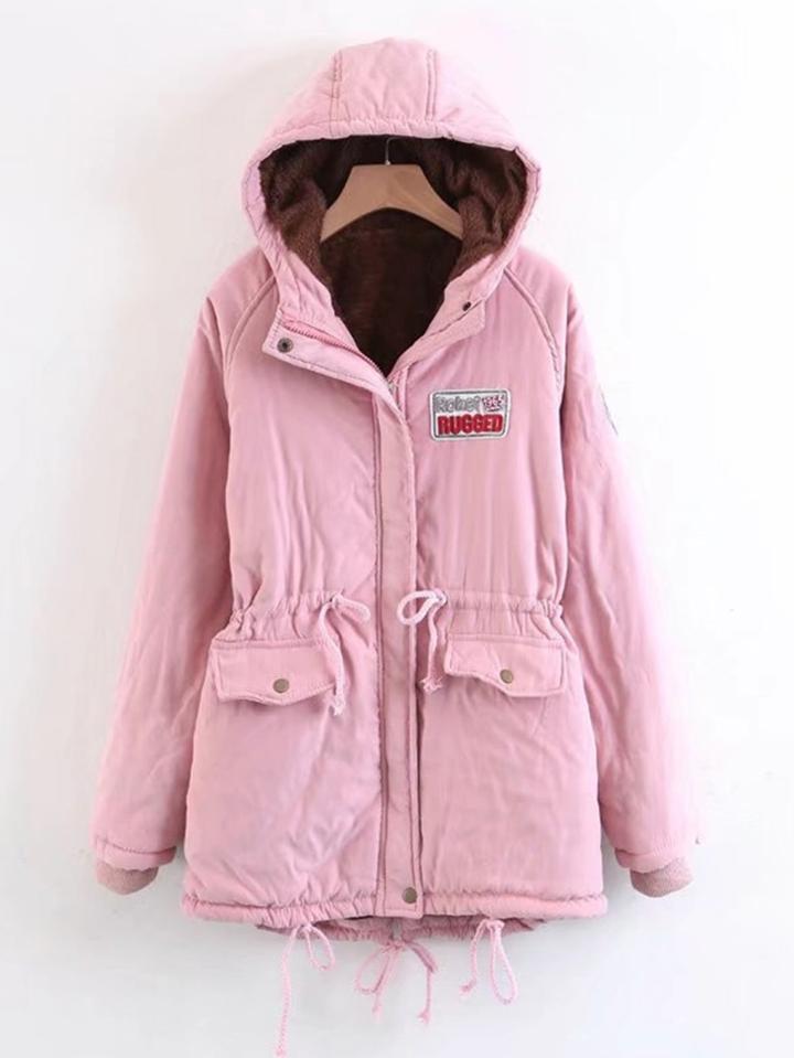 Shein Faux Fur Lined Parka Coat
