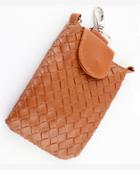Shein Khaki Pu Leather Braided Clutch Bag