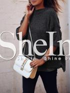 Shein Grey Crew Neck Loose Sweatshirt