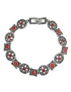 Shein Red Imitation Gemstone Wrap Bracelet