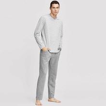 Shein Men Striped Long Sleeve Top & Pants Pajama Set