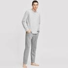 Shein Men Striped Long Sleeve Top & Pants Pajama Set