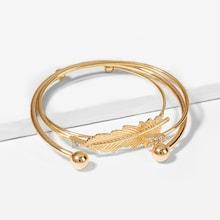Shein Feather & Arrow Bracelet Set 3pcs