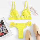 Shein Ladder Cut-out Appliques Bikini Set