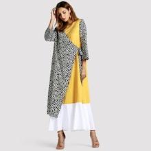 Shein Leopard Panel Knot Side Dress