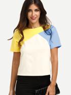 Shein Color Block Cut And Sew Top
