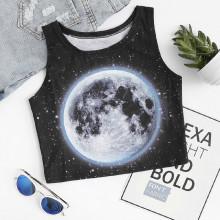 Shein Galaxy Print Crop Top